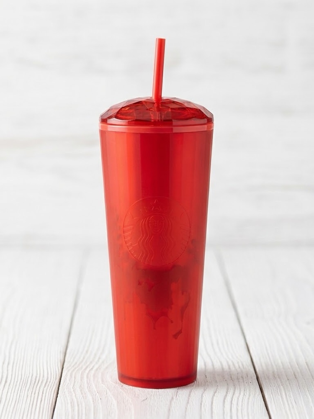 NWT Starbucks 2022 Soft Matte Red Hearts Dome Tumbler Venti Cold Cip 24oz Spring